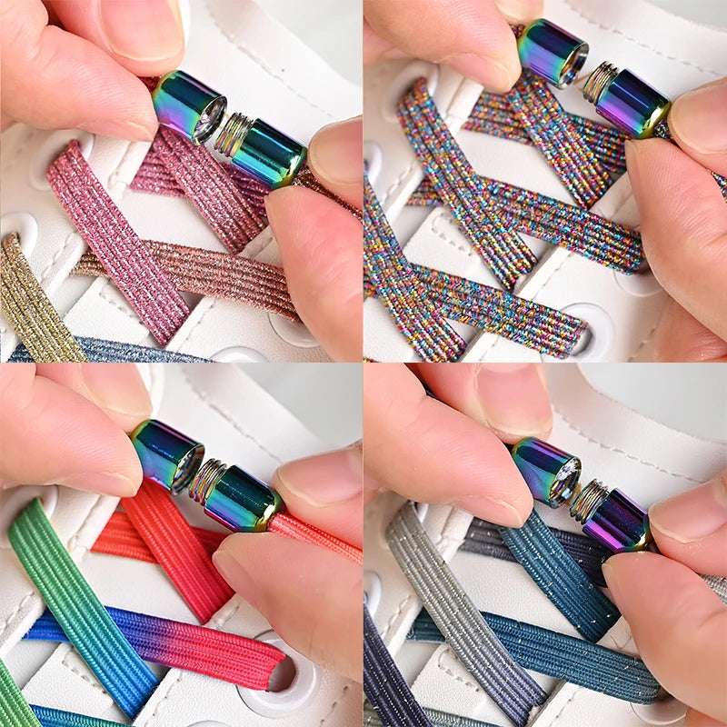 Pearl Light Design Colorful Buckle Shoelaces for Kids Shoes childrensterritory