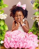 Sleeveless Flower Design Birthday Party Dresses childrensterritory