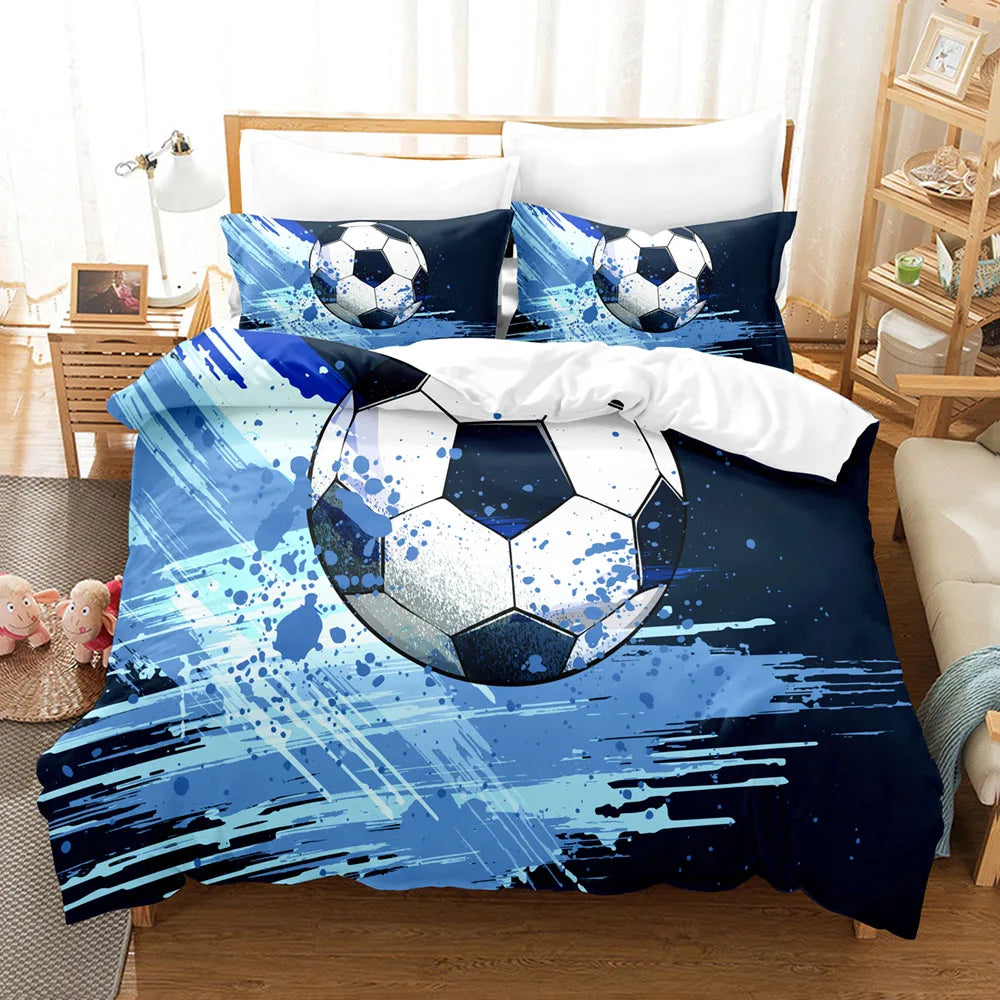 Kids 3D Basketball Design Soft Bedding Set