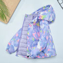 Girls Camouflage Design Down Cotton Hooded Jackets childrensterritory