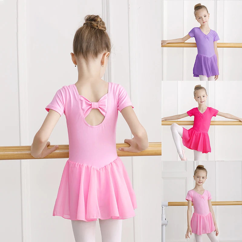 Kids Girls Long/Short Sleeve Ballet Leotard/Dancewear childrensterritory