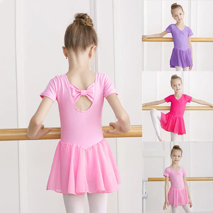 Kids Girls Long/Short Sleeve Ballet Leotard/Dancewear childrensterritory