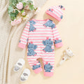 Baby Kids Cartoon Print Winter Bodysuit childrensterritory
