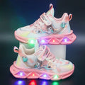 Kids Cartoon Mermaid Design Sports Shoes with Lights childrensterritory