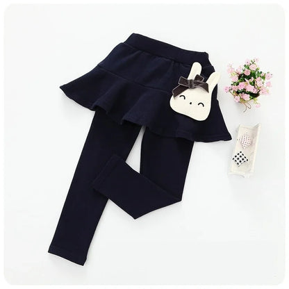 Kids Girls Lace Design Slim Skirt Trousers childrensterritory