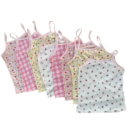 3Pc/Lot Little Girls Cartoon Design Cotton Tops