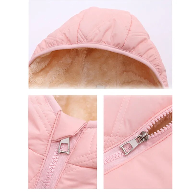 Winter Thicken Fur Hooded Warm Jackets For Kids Boys Girls childrensterritory
