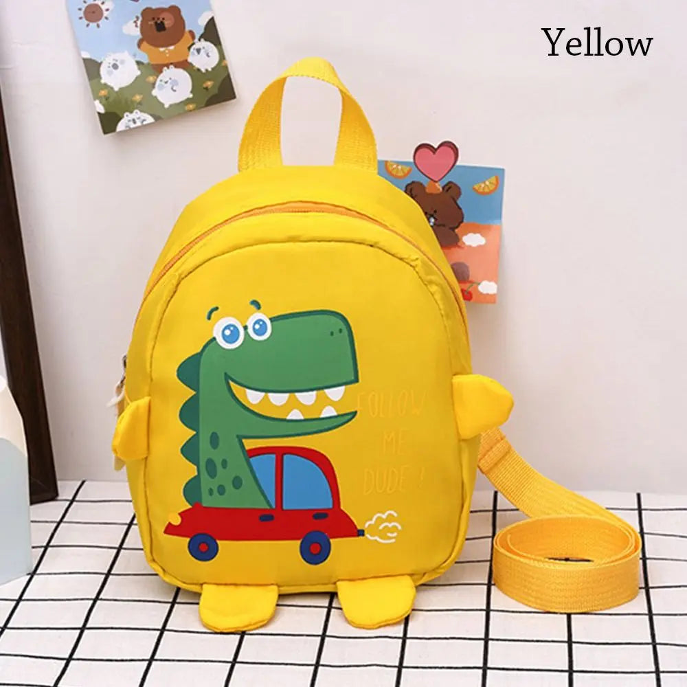 Cartoon Dinosaur School Backpacks for Kids Unisex