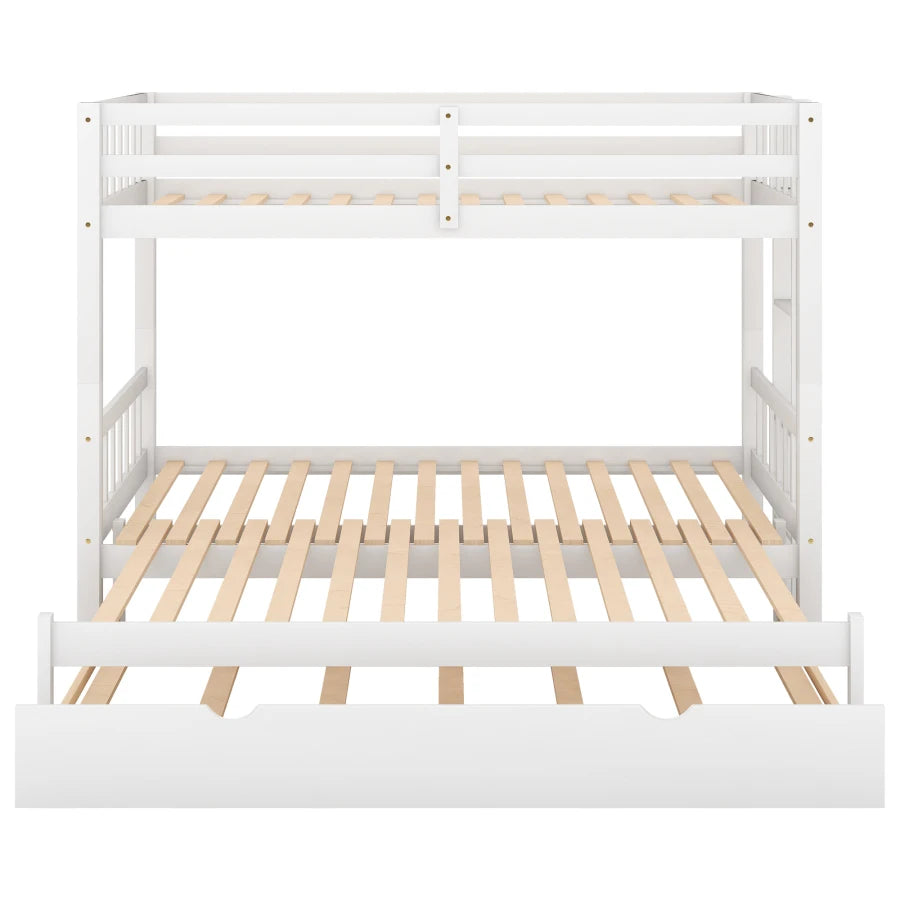 High-quality Twin Over Twin Pull-out Bunk Bed with Trundle childrensterritory
