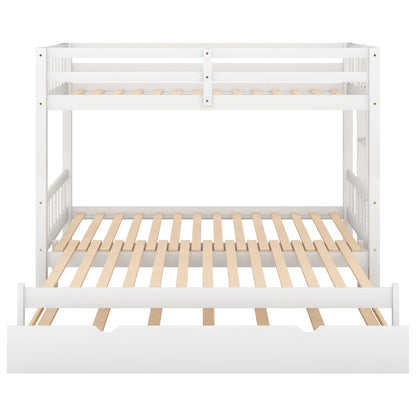 High-quality Twin Over Twin Pull-out Bunk Bed with Trundle childrensterritory