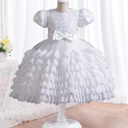 Stylish Shining Tiered Tulle Cosplay Party Dresses for Girls childrensterritory