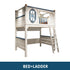 Kids Modren Bunk Bed with Bookcase and Wardrobe childrensterritory