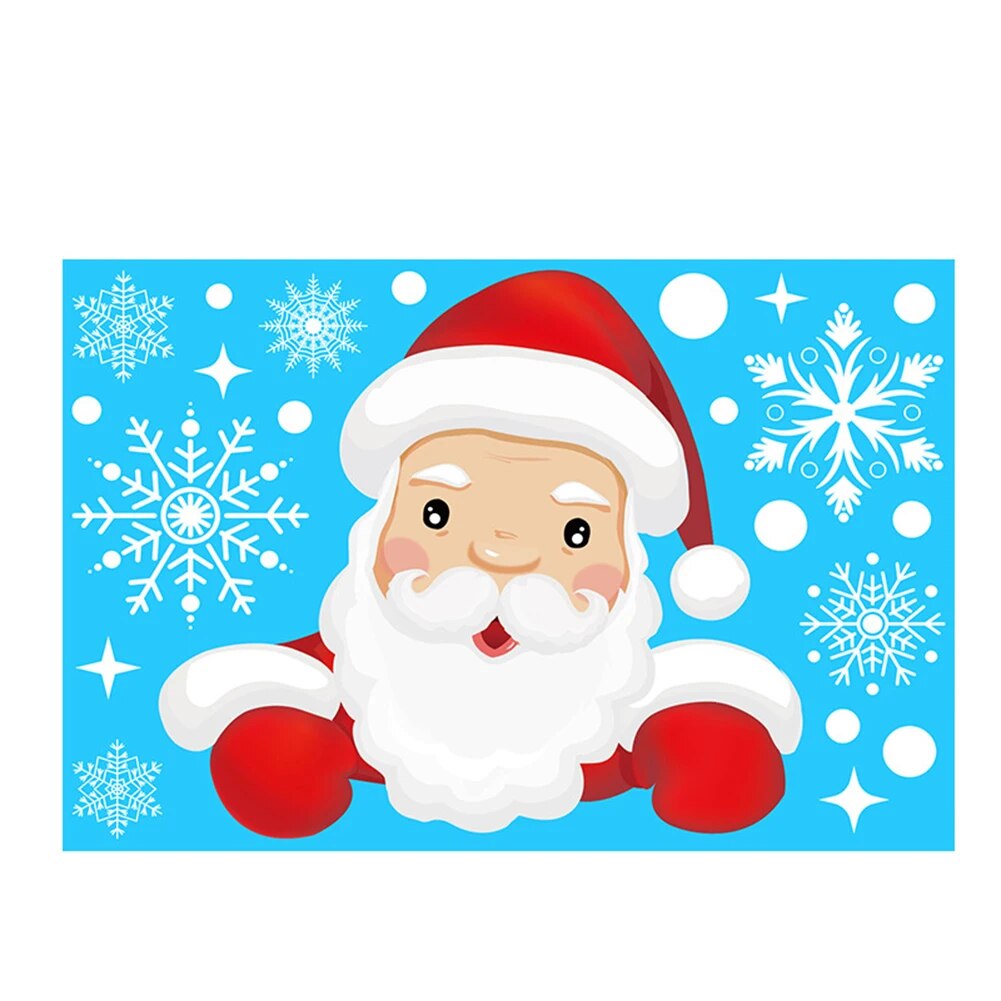 Santa Claus Snowflake Christmas Window/Wall Decals childrensterritory