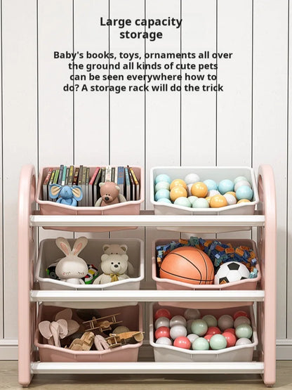 Multi-Purpose Toy Organizer Bookcase for Kids Room