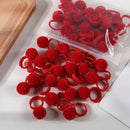 Little Girls 20Pcs Colorful Plush Ball Elastic Hair Bands childrensterritory