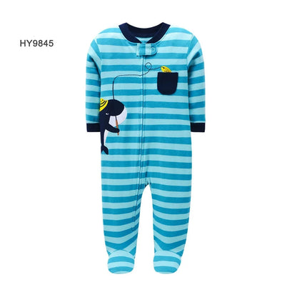 Newborn One-Piece Cotton Rompers with Zipper for All Seasons childrensterritory