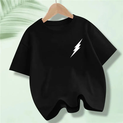 Kids 100% Full Battery Design T-shirts for Summer childrensterritory