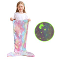 Soft Glow-in-the-Dark Flannel Mermaid Tail Blankets childrensterritory