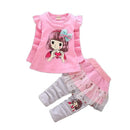 Baby Girls Cute Cartoon Print Sweatshirts + Pants Tracksuit Sets childrensterritory