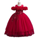 Girls' Luxury Puffy Long Princess Dresses for School Performance childrensterritory