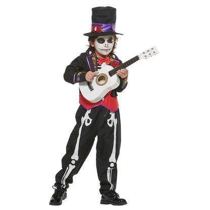 Kids Skeleton Roses Clothing Suit with Hat Scary Style childrensterritory