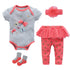 Baby Boy Girl 4 Pieces Clothing Clothes Set Romper + Hat + Pants + Shoes childrensterritory