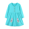 Full-Sleeve Animal Print Summer Dresses For Girls