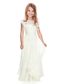 Lace Design Floor Length Girls Pageant Gowns childrensterritory