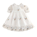 Little Girls Leopard Printed Ruffled Bowknot Party Dress childrensterritory