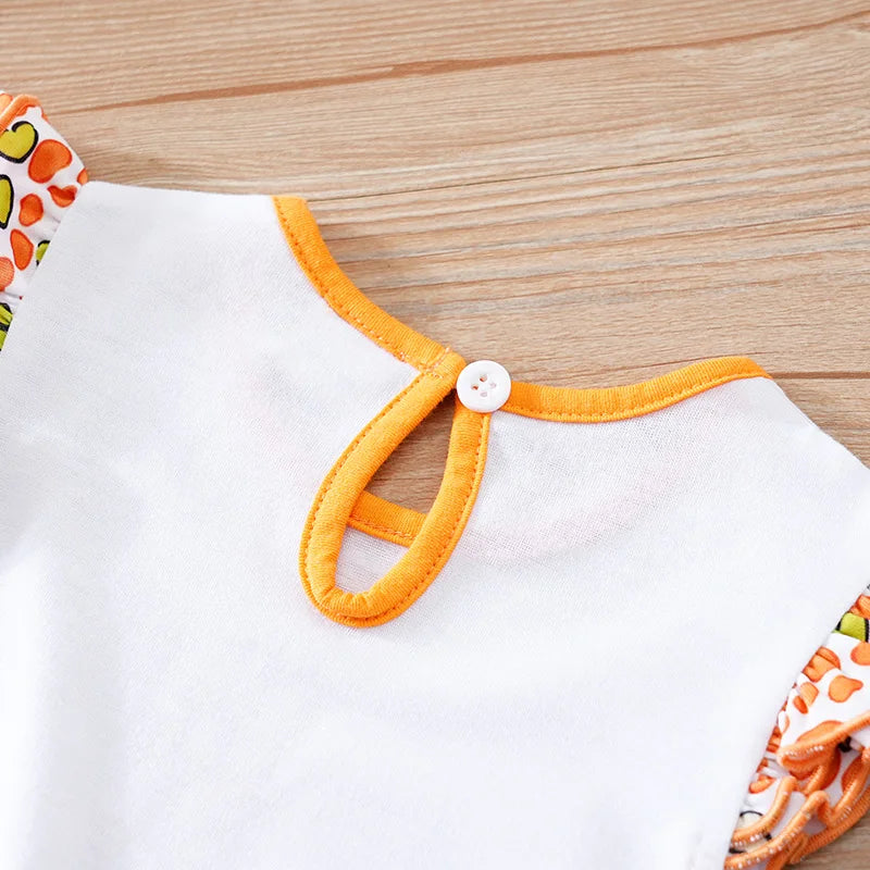 Cartoon Elf Deer Print Soft Cotton Baby Summer Romper