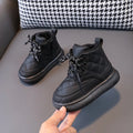 High-Top Children's Leather Ankle Warm Snow Shoes