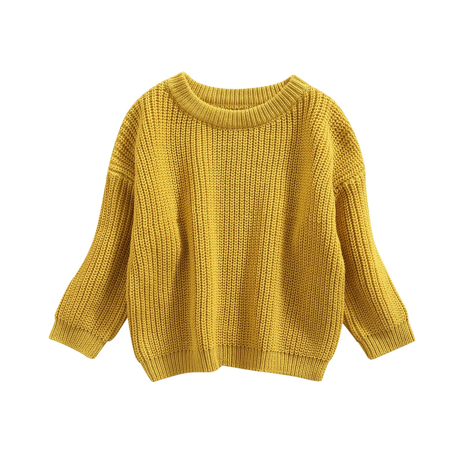 Baby Boys Girls Solid Color Long Sleeve Knit Sweaters childrensterritory