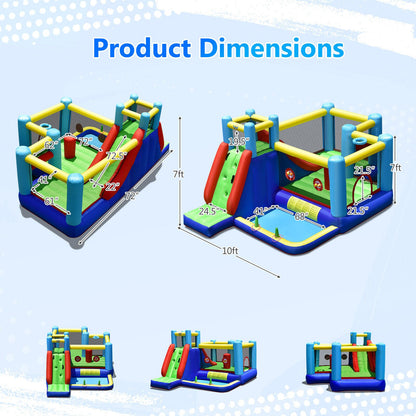 8-in-1 Kids Gaint Inflatable Bouncer W/ Slide (Without Blower) childrensterritory