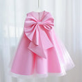 Lavender Scoop Neck Puff Girls Birthday Party Dresses