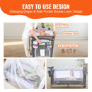 Baby Bedside Bassinet with Wheels and Storage Basket childrensterritory