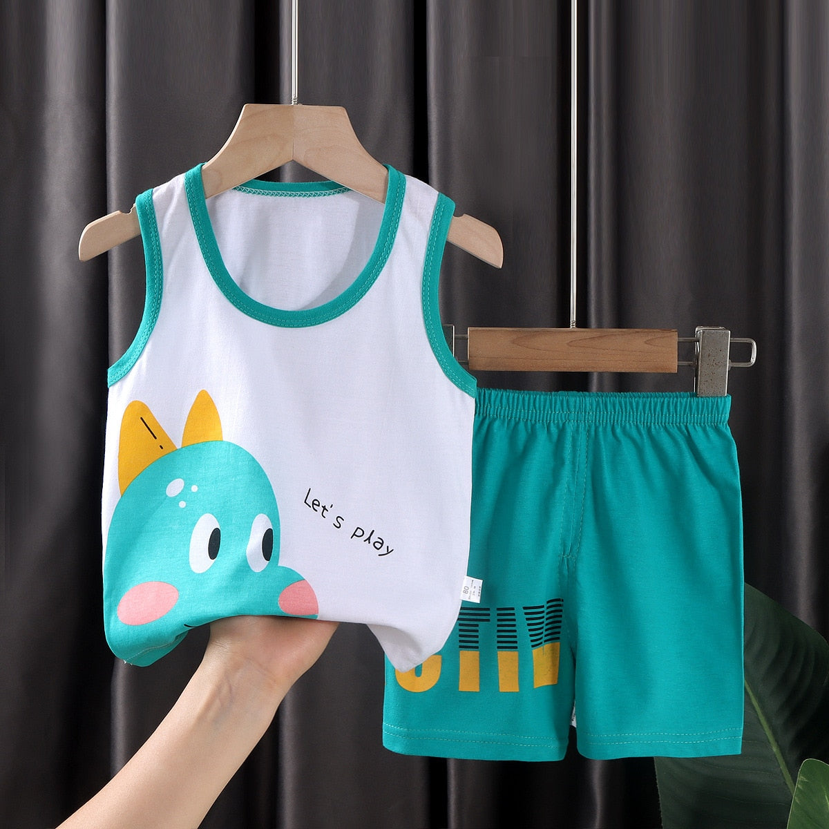 2PCS Cotton T-Shirts and Shorts Set for Toddler Boys Girls childrensterritory