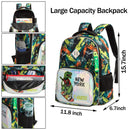 Kids 3pcs School Backpack of Astronaut and Dinosaurs Print childrensterritory
