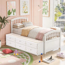 Twin-size Wooden Bed with 6 Drawers for Kids childrensterritory