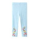 Flower Design Embroidery Cotton Leggings For Girls childrensterritory