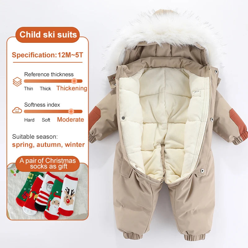 -30 Degree Waterproof Hooded Overall Baby/Kids Ski Suits childrensterritory