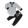 Ribbed Stripe Soft Cotton Romper Pants for Baby childrensterritory
