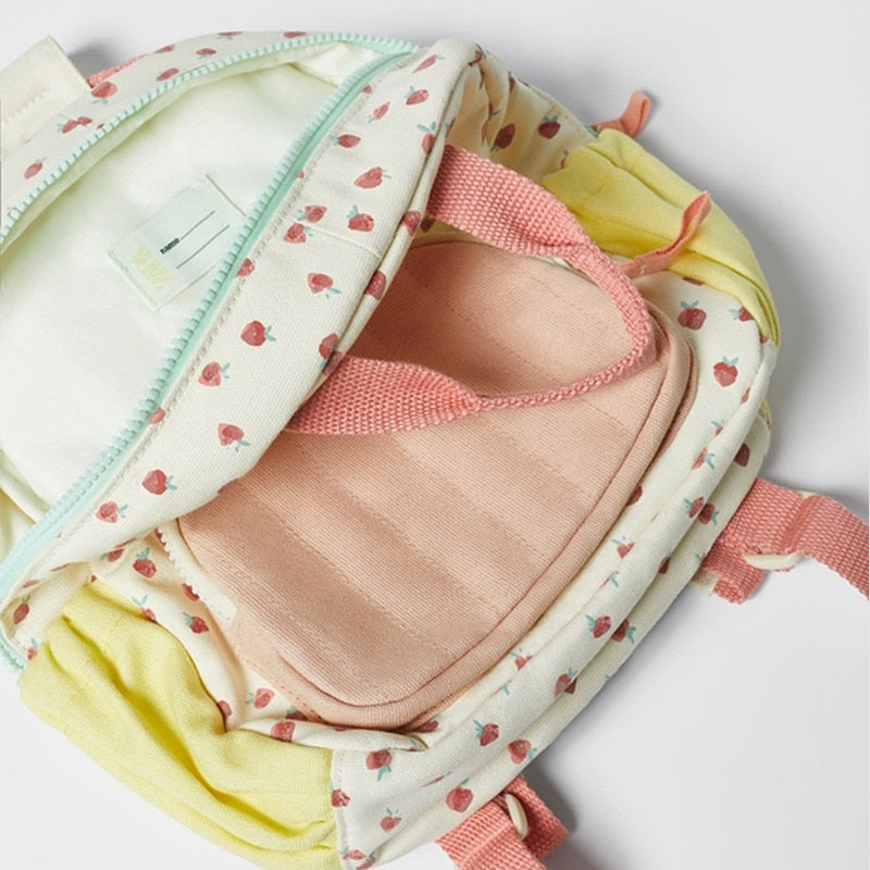 Kid Customized Name Strawberry Print Schoolbag Gift childrensterritory