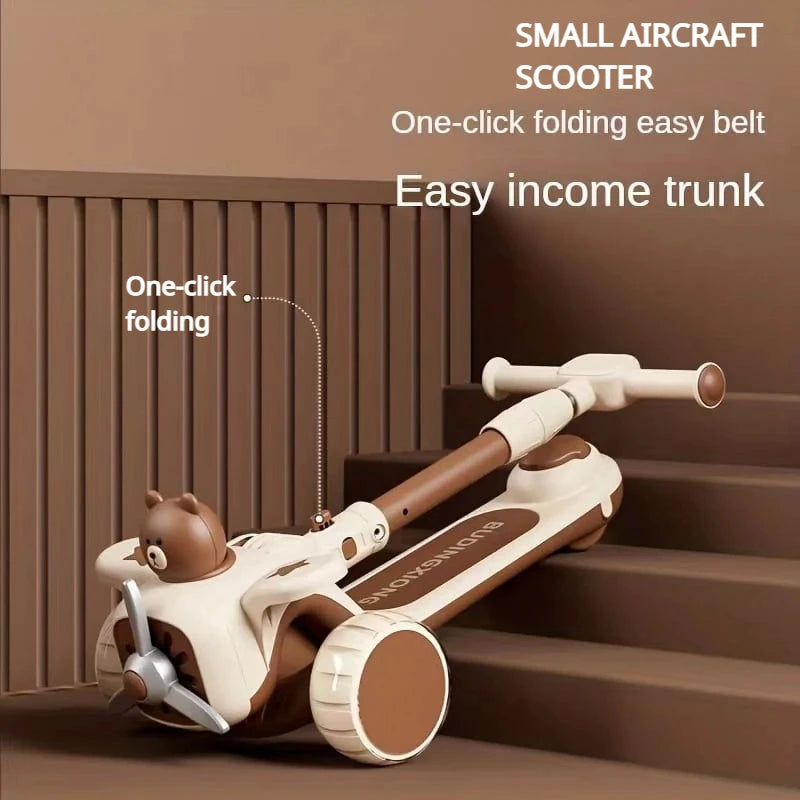 3-in-1 Outdoor Ride On Toys Push Scooter for Toddlers childrensterritory