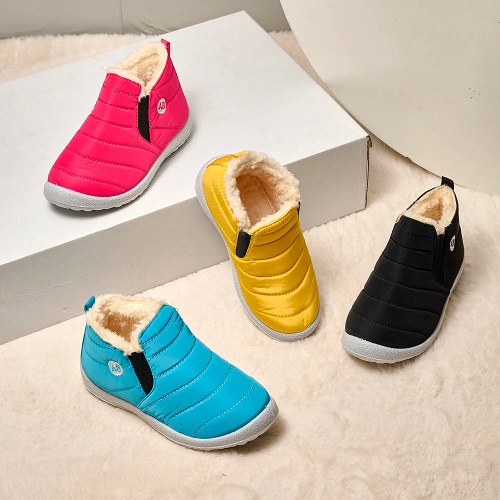 Warm Plush Leather Winter Snow Boots for KIds