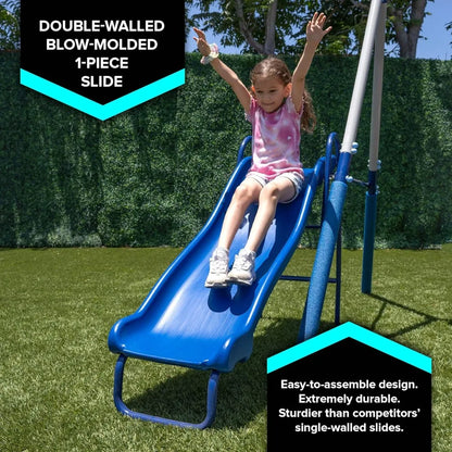 Adjustable Swing Sets Include Swing Seats, Trapeze Bar, and Glider childrensterritory