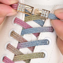 Colorful 1Pair Elastic Lace Shoelaces with Diamond Buckle childrensterritory