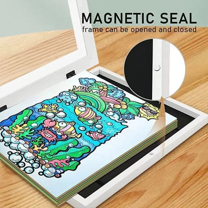 Kids Art Frames Changeable Display with Magnetic Front Open childrensterritory