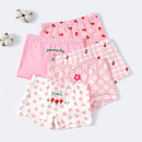 Girls' Cartoon Design Cotton Shorts 5 pieces/pack childrensterritory