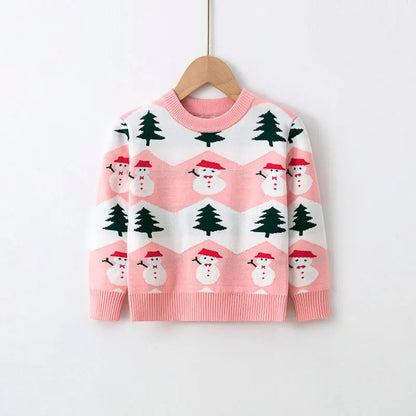 Kids Warm Knitted Christmas Party Sweaters childrensterritory