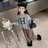 Kids Girls Leopard Letter Printed 2pcs Suit Set childrensterritory